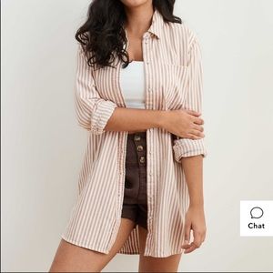 Aerie striped button-down shirt